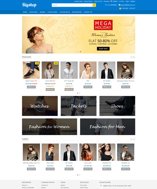 Tema para OpenCart - Bigshop