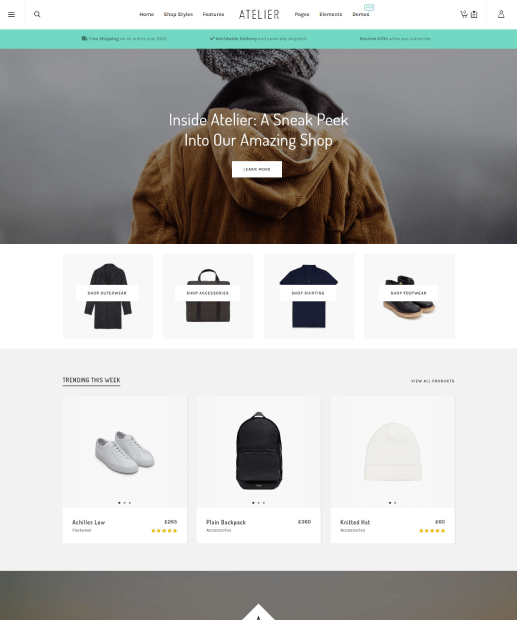 Tema WooCommerce - Atelier