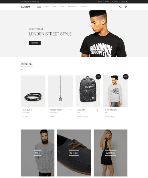 Tema WooCommerce - Aurum