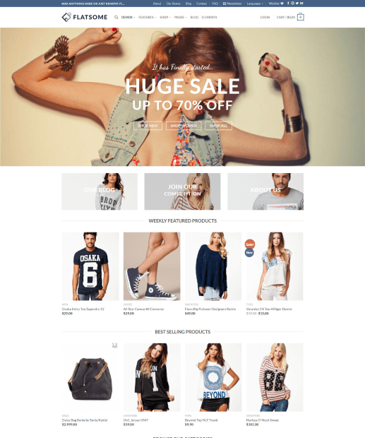 Tema WooCommerce - Flatsome