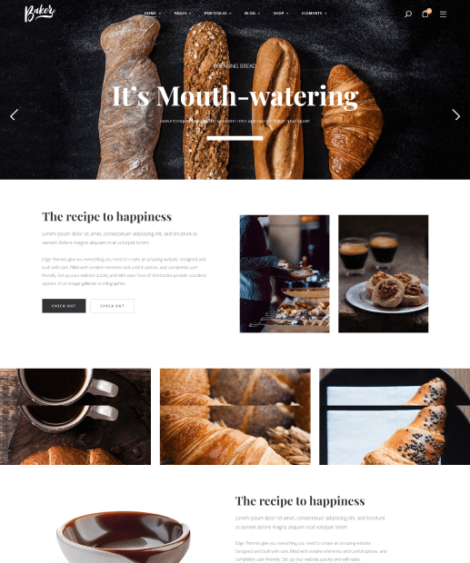 Template de WordPress para Padarias - Baker