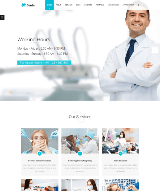 Template WordPress para Dentistas - Dental Clinic