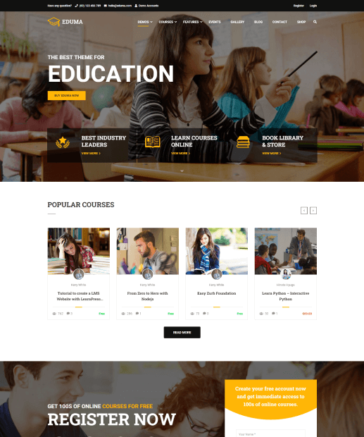 Tema Premium WordPress - Eduma