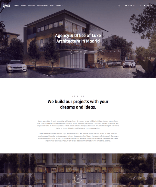 Template de WordPress para Arquitetos - Luxe
