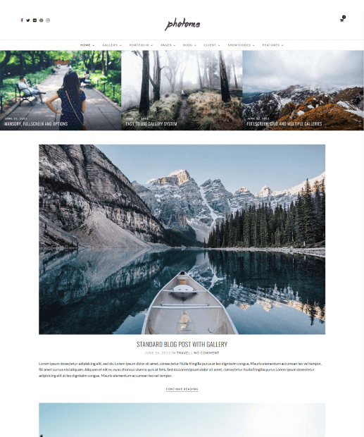 Tema WordPress para Fotógrafos - PhotoMe