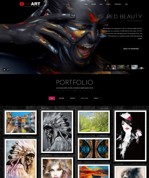 Tema WordPress para Artistas - Red Art