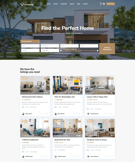 Template WordPress para Imobiliárias - Residence
