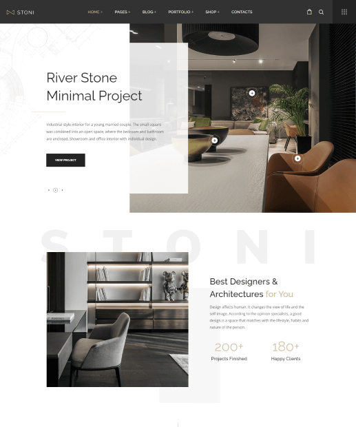 Template de WordPress para Arquitetos - Stoni