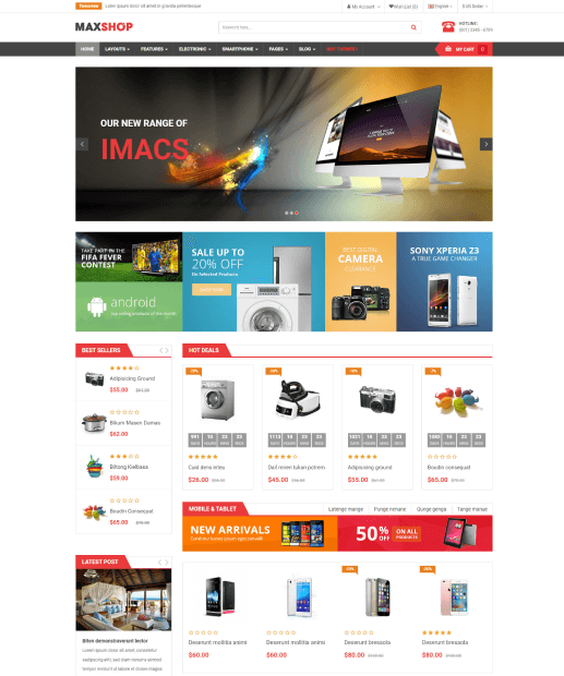 Template OpenCart - Maxshop