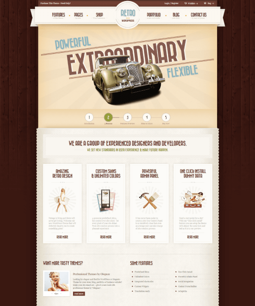 Template WooCommerce - Retro