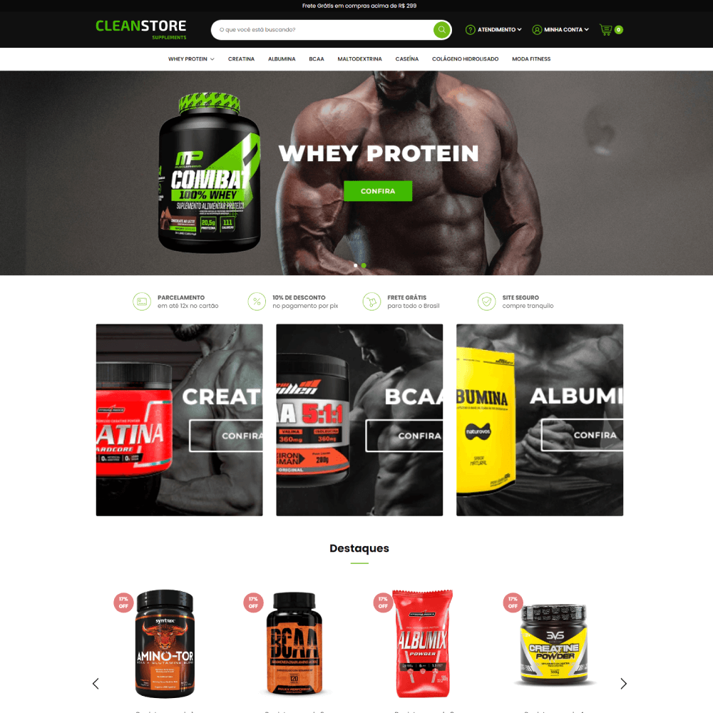 Tema Nuvemshop - Clean Store Supplements
