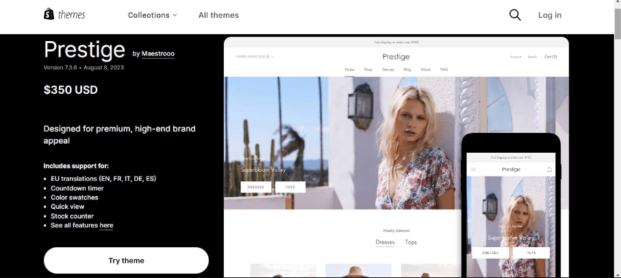 Prestige - Tema Shopify