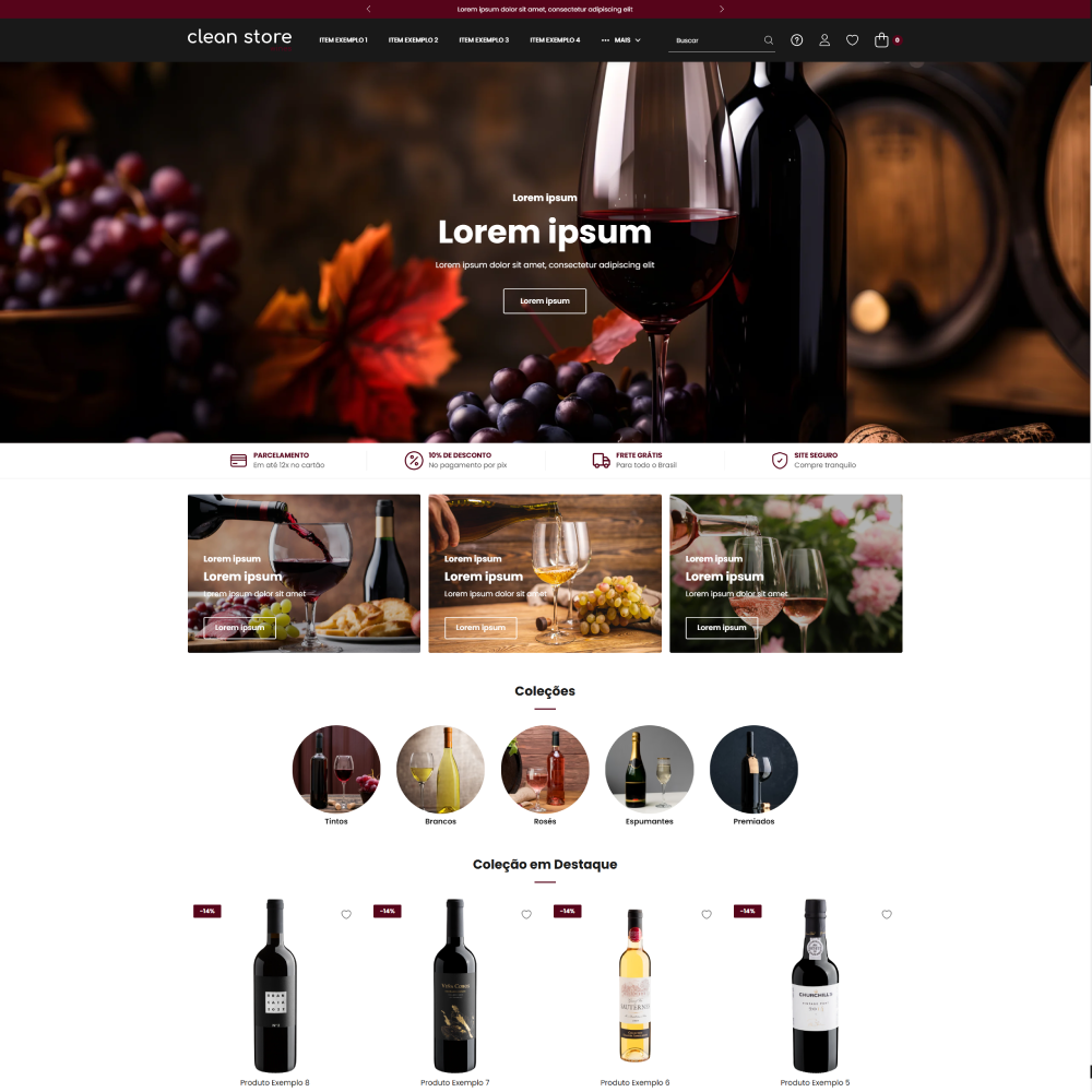 Tema Shopify para lojas de vinhos com design limpo, elegante e navegação refinada