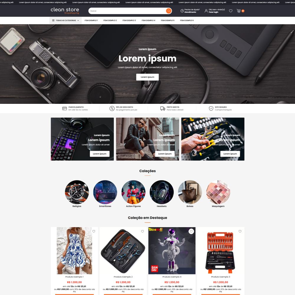 Temas Shopify dropshipping com foco em experiência do usuário e performance