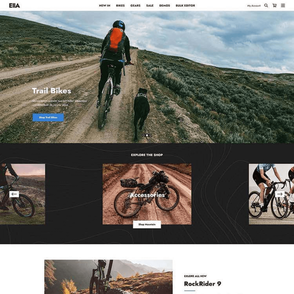Tema Nuvemshop para lojas de bicicletas e acessórios de ciclismo