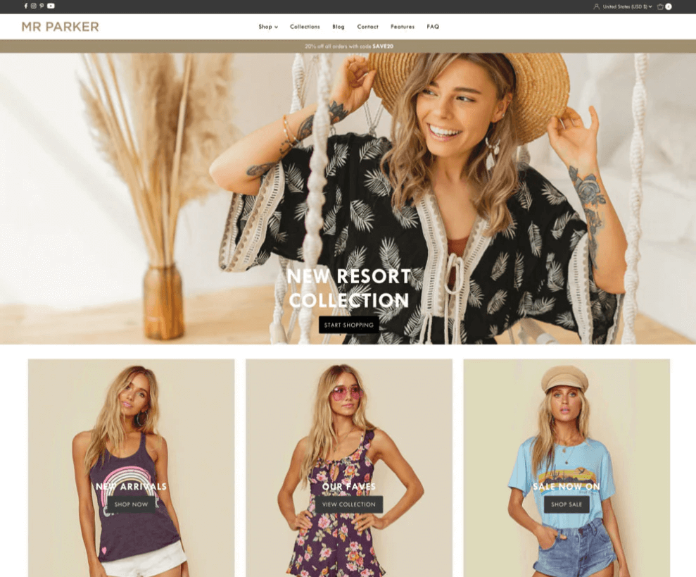 Mr Parker - Tema Shopify