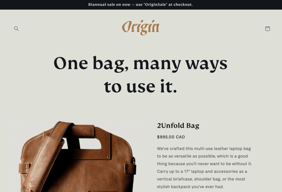 Origin - Tema Shopify