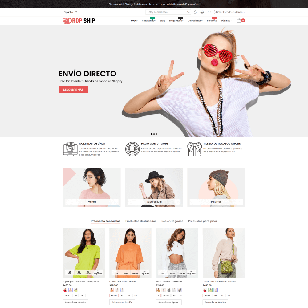 Temas Shopify LATAM otimizados para o mercado latino-americano