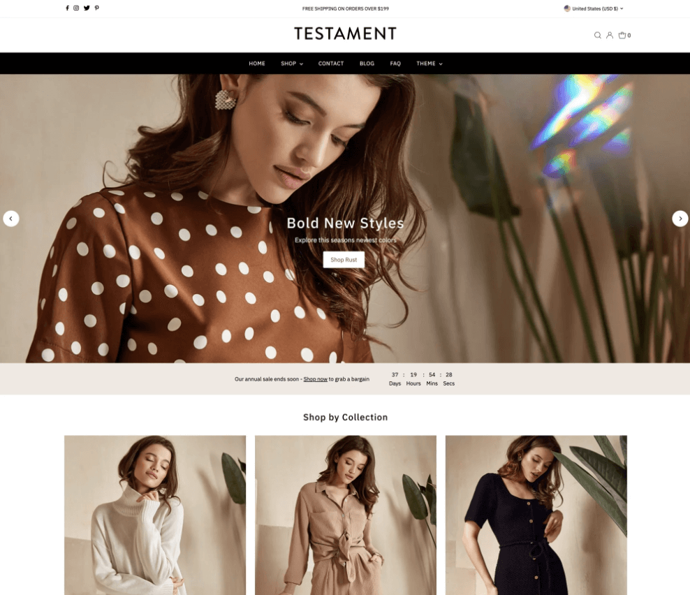Testament - Tema Shopify