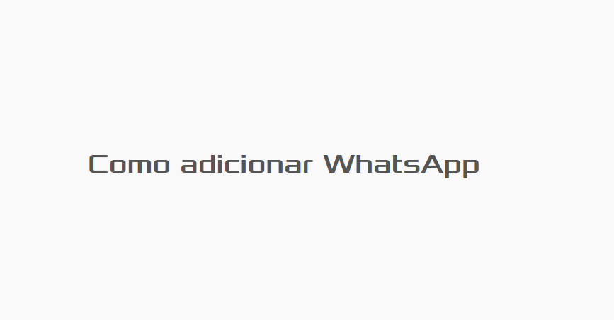 Como colocar whatsapp na loja integrada