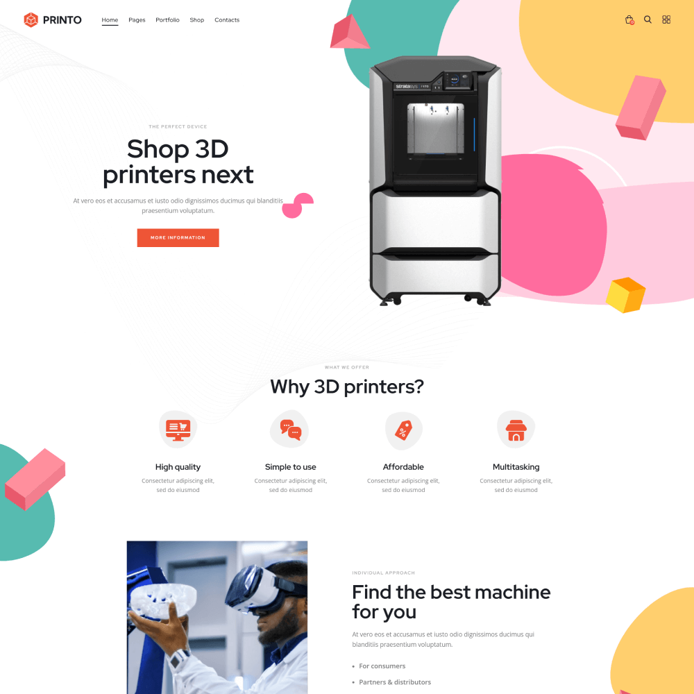 Tema Nuvemshop com design minimalista para lojas de impressão 3D e produtos personalizados